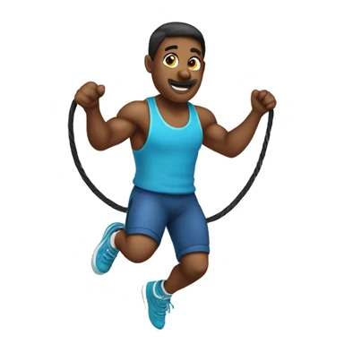 man jumping rope sticker