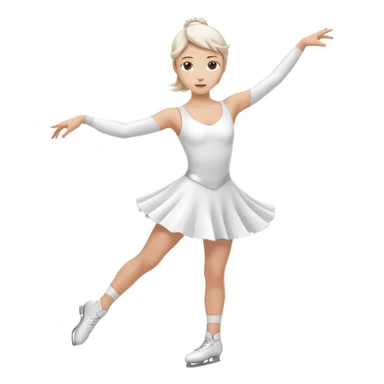Ice skater twirling sticker