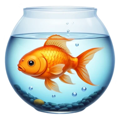 Goldfish in a fish bowl sticker