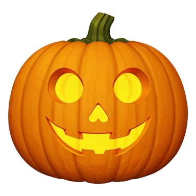 Jack-o’-Lantern – Carved pumpkin with glowing face sticker