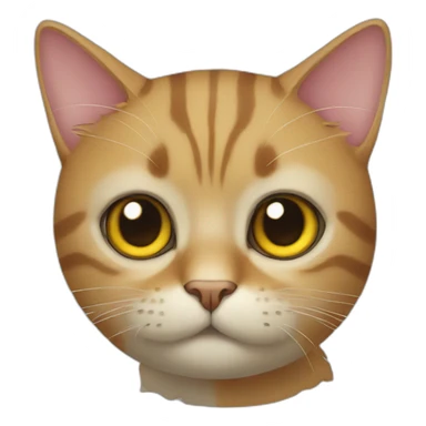 cat with giant head sticker