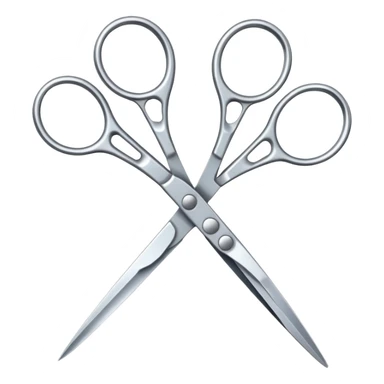 A single pair of metal scissors sticker