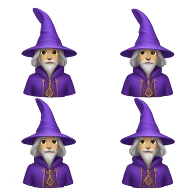 rabbit wizard purple clothes sticker