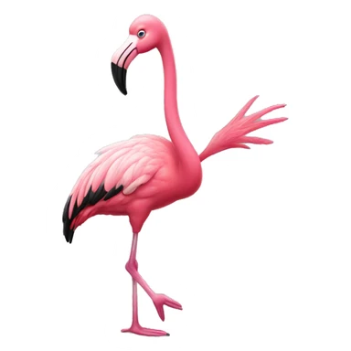 A tap dancing flamingo sticker