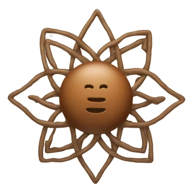 Brown earth star chakra symbol  sticker