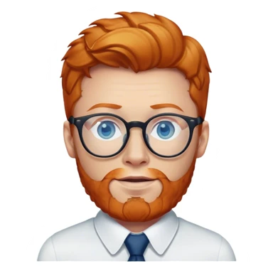 Ginger men with blue eyes wearing glasses sticker
