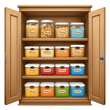 A snack pantry with the words The Pantry written on the front of it  sticker