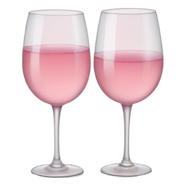 pastel pink two glasses of wine sticker