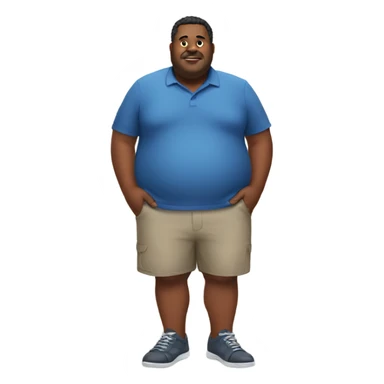 Fat guy with big feet sticker