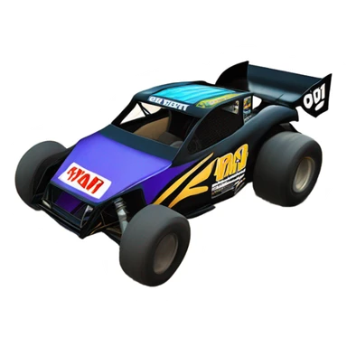 Dirt modified racecar sticker