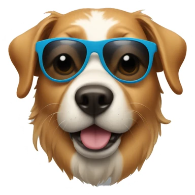 A dog with sunglases sticker
