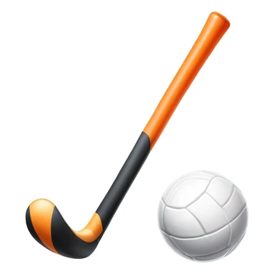 field hockey stick and ball sticker