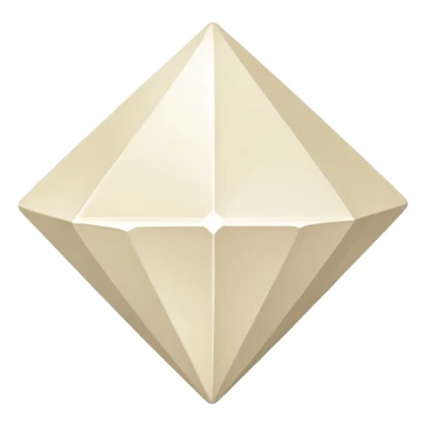 diamond shape carved from ivory. square tilted 45 degrees sticker