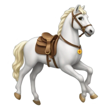 Chat sur un cheval sticker