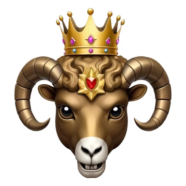 A Ram head in the terminator style (add a crown) sticker