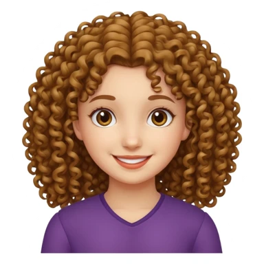 Kumral kıvırcık saçlı güzell kızz  sticker