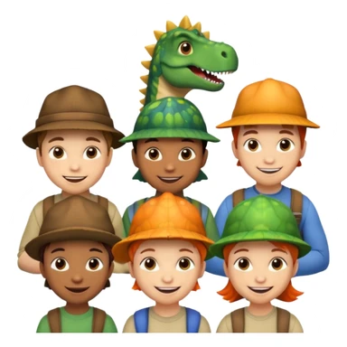 Dinosaur Hat Kids sticker