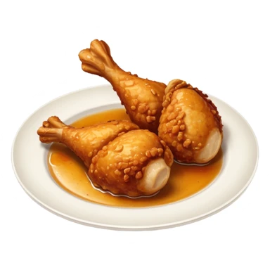 crispy chickens legs on the plate sticker