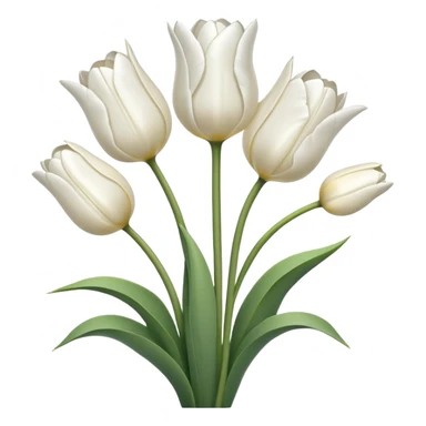 White Tulips sticker