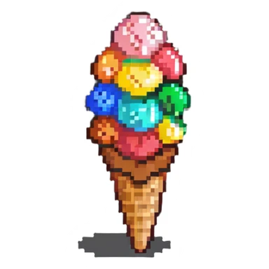 ice cream cone with scoop sticker