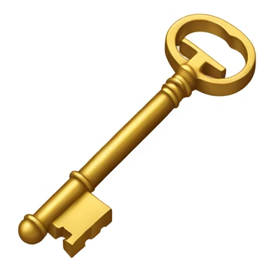Gold colour Key sticker