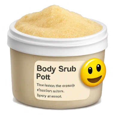 body scrub pot with label sticker