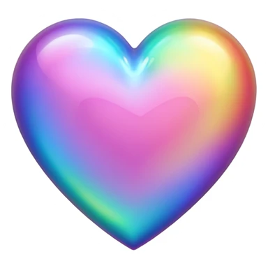 Iridescent heart sticker