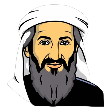 portrait of Osama bin Laden sticker