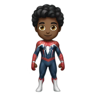 Spider-Man black hair White skin  sticker