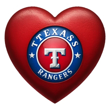Texas Rangers heart sticker