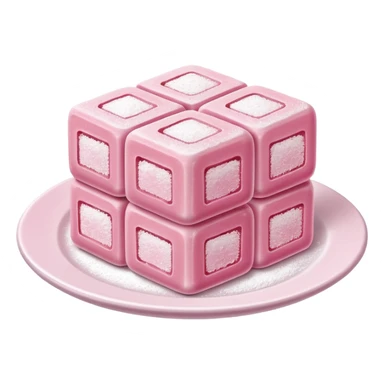 Turkish delight on white plate sticker