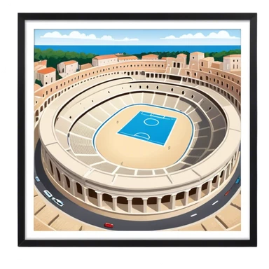 Cinematic Realistic Pula Arena, Croatia emoji sticker