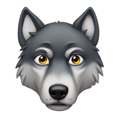 Sad wolf sticker