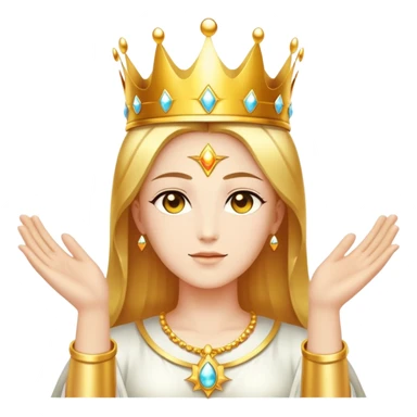 god mode avatar with divine aura and crown sticker