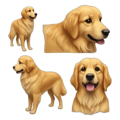 Bedouin golden retriever wearing a Ghutrah sticker