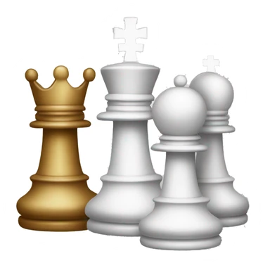 King and queen white chess sticker