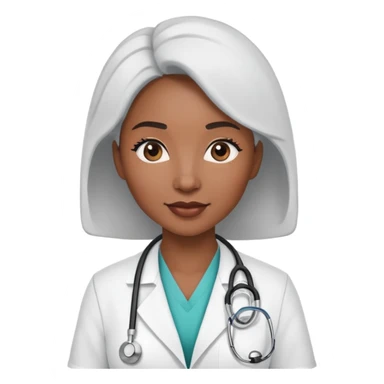 female black physician sticker