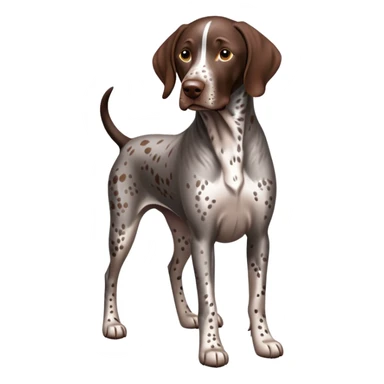 Liver roan German Shorthaired Pointer  sticker