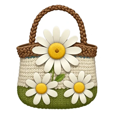 flower daisy Knitted Bag sticker