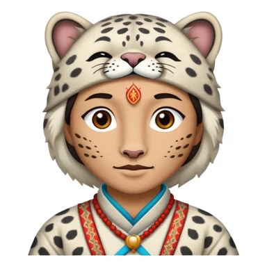 снежный барс - символ Кыргызстана.  я хочу получить картину как снежный барс выглядит как человек и и подобон кыргызу sticker