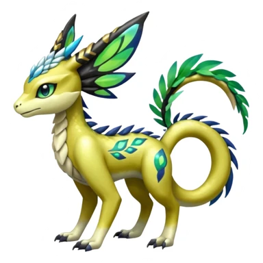 Exotic Dragonic Feathery ScalyMeloetta-Zygarde-Zeraora-Renamon-Protogen-Palkia-hybrid-fusion-Fakémon-creature, full body sticker