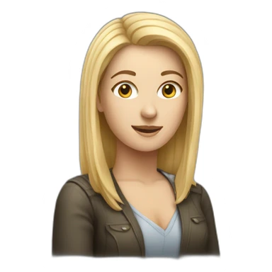 white woman software developer sticker