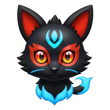 Litten-Umbreon-Zorua-fusion sticker