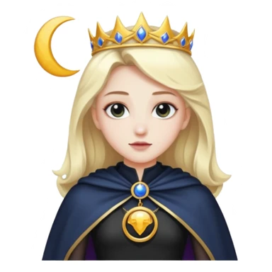 Eclipse Princess – shadow cape + lunar pin,Shadow Princesses. sticker