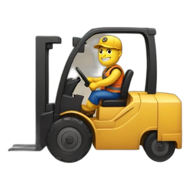 Warhammer driving a forklift sticker