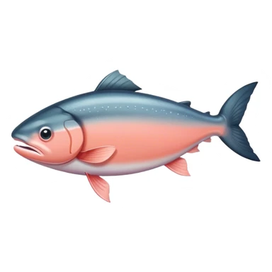 A simple drawing of a salmon crying. sticker