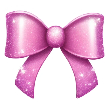 Sparkly pink bow sticker