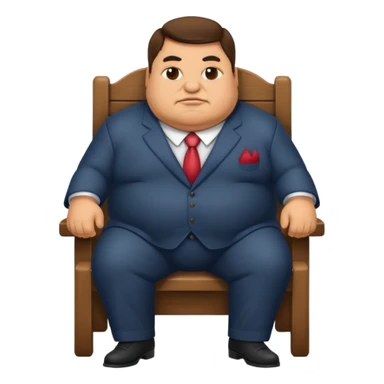 Mafia big fat boss sit on a chair sticker