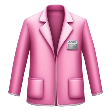 Pink doctors jacket with glitter  sticker