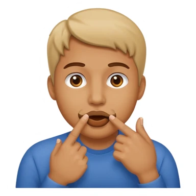 Um dedo na boca sticker